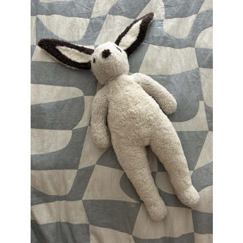 Clover: Shearling Sheepskin Bunny Stuffed with Wool