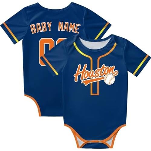 KREDE Baby Clothes Unisex Bodysuit Personalized Custom Baby Name Number for Boy Girl