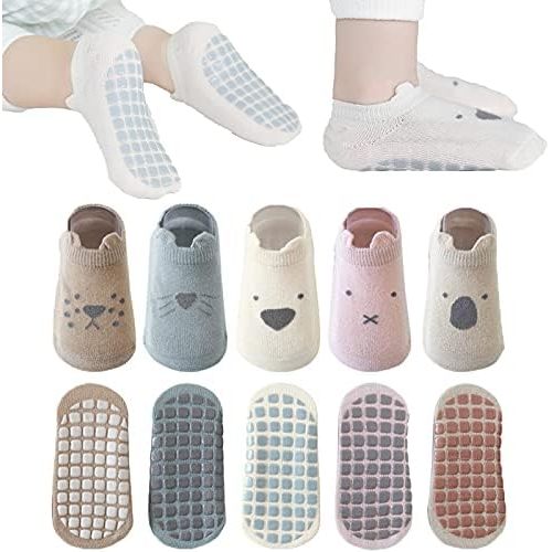 Baby Non-Skid Socks - Toddler, Newborn, Infant Anti-Slip Grips - Unisex Girls Boys Ankle Socks