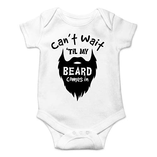 Can't Wait Til My Beard - Baby Clothes - Funny Newborn Bodysuit Outfits for Boys