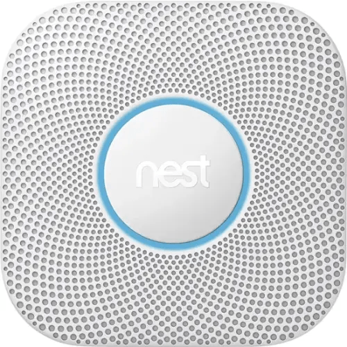 Google - Nest Protect 2nd Generation (Battery) Smart Smoke/Carbon Monoxide Alarm - White