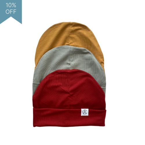 Satin Lined Jersey Beanie Trio (GTA)