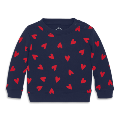 Baby Sweatshirt In Confetti Hearts, 3-6M