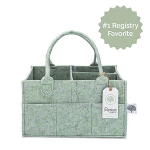 Parker Baby Co. Large Diaper Caddy | Sage Green