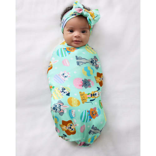 Disney Peekaboo Pets Swaddle & Luxe Bow Headband Set | Little Sleepies