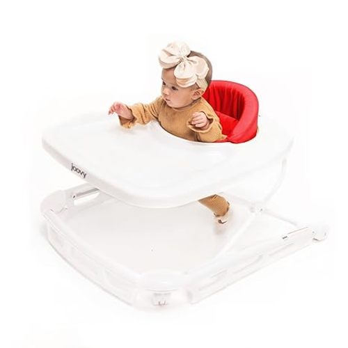Joovy Spoon Baby Walker & Activity Center, Extra-Large Tray, Red | Joovy Spoon Baby Walker & Activity Center, Extra-Large Tray, Red