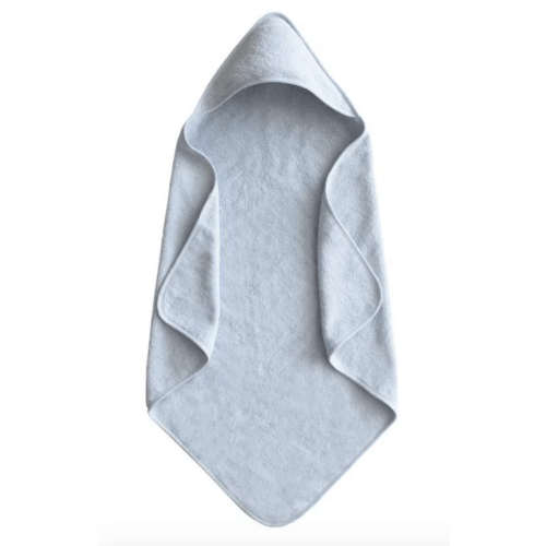 Organic Cotton Baby Hooded Towel in Baby Blue Colour