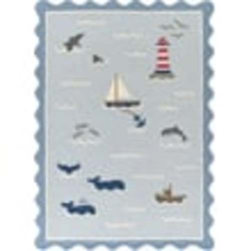 Momeni Lily LIY-7 Area Rugs | Beach / Nautical scalloped rectangular Blues Area Rugs | Rugs Direct