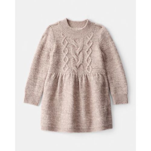 Baby Girl Sweater Knit Long-Sleeve Dress - Brown - OshKosh B'gosh | Carter's
