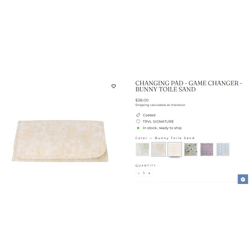 Changing Pad - Game Changer - Bunny Toile Sand