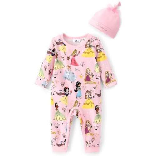 Disney Marvel Baby Girls Clothes Snap Buttons with Matching Hat 0-24 Months