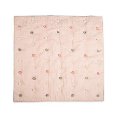 Crane Baby Cotton Muslin Pom Pom Blanket - Parker Rose