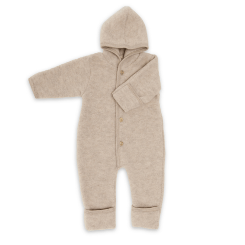 Engel Wool Fleece Hooded Overalls - Sand