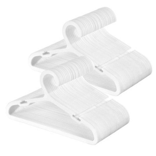 Baby Hangers 100 Pack, Plastic Kids Hangers For Closet, 11 X 6.1 Inches, For Children Aged 0-6 Years, Space-Saving, Non-Slip | Wayfair