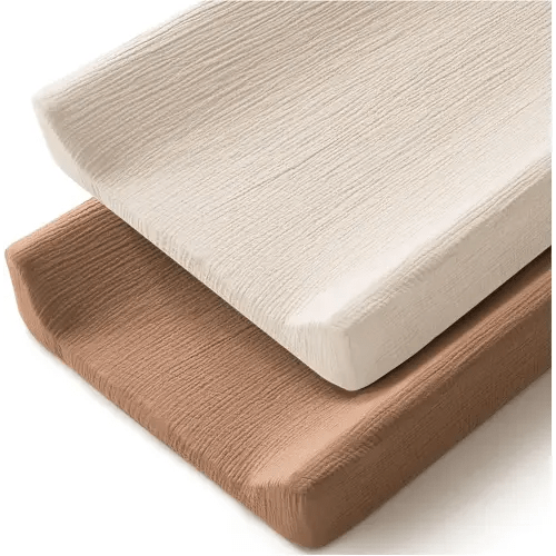 Changing Pad Cover for Neutral Baby Muslin Soft Cotton Diaper Changing Table Pad Cover Changing Pad Sheets for Girls and Boys - 2 Pack