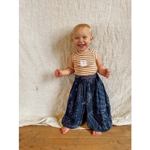 Kids Hippie Boho Pants, Cloth Diaper Friendly Flow Pant, Baggy Elastic Waist Cozy Harem Pants for Newborn Baby Toddler Kid Youth, Boho Baby