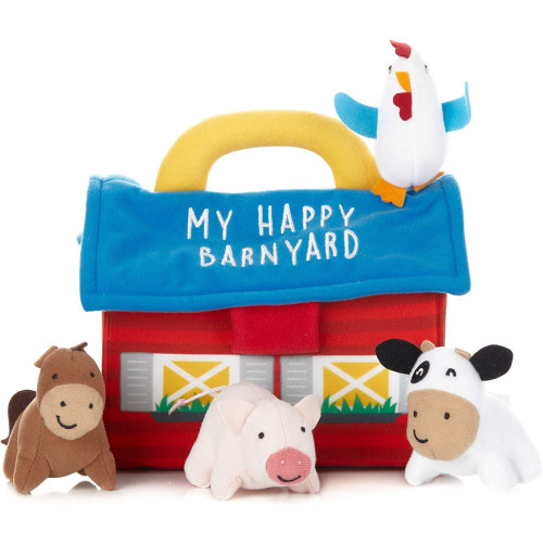 Carter's My Happy Barnyard Plush Animal, Barn Playset, Kids Preferred