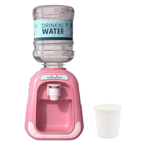 Mini Water Cooler Dispenser Toy,Small Desk Top Cute Water Dispenser for Bedroom,Toy Drink Machine Water Dispenser Best Gift for Boys and Girls(Pink)