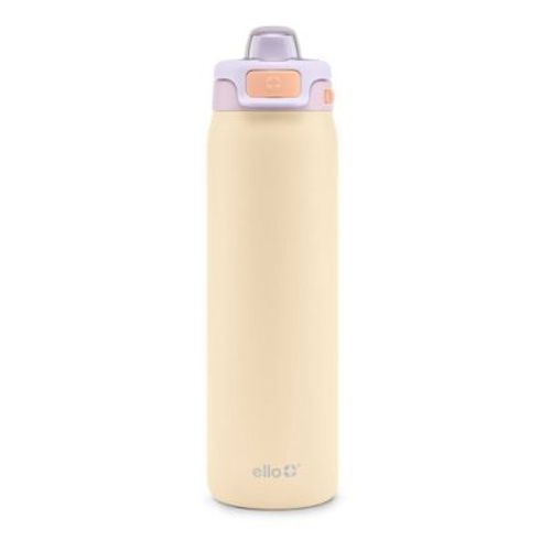 Ello Pop and Fill 22oz Stainless Steel Water Bottle Peach