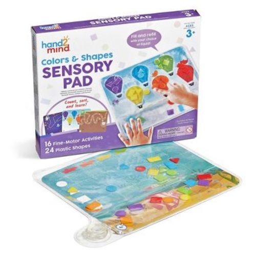 Hand2Mind Colors & Shapes Sensory Pad: Educational Tool for Preschool, 33-Piece Plastic Set