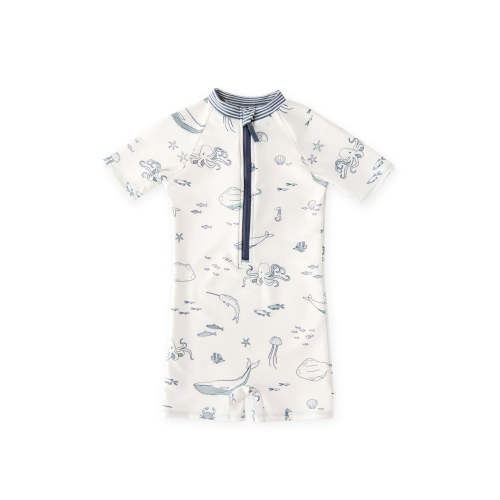 Swim Short Sleeve One-Piece - Life Aquatic