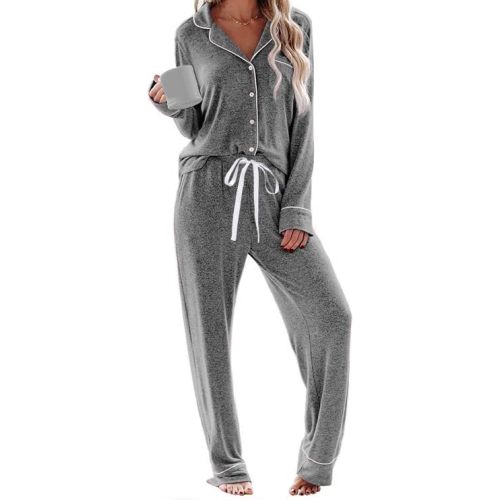 Shamyoy Pajamas for Women Set 2 Piece, Super-Soft Long Sleeve Postpartum PJS