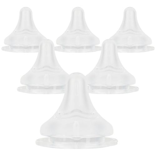 Silicone Nipples for Lansinoh Baby Bottle Bottles, Size L,Replacement Bottle Nipple,6m+,Fast Flow, 6 Count