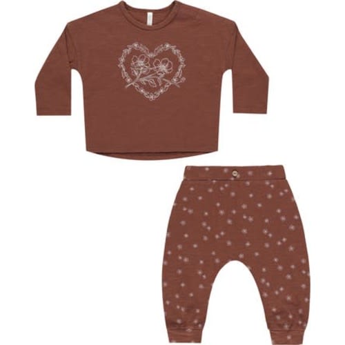 Relaxed Fit Cotton T-Shirt & Sweatpants Set