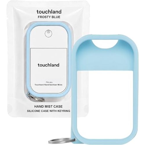 Touchland Silicone Hand Mist Case with Keyring, 1 FL OZ - Frosty Blue