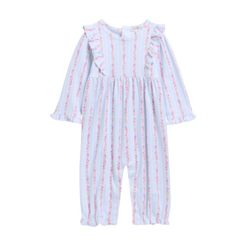 Floral Long Sleeve Pima Cotton Jumpsuit