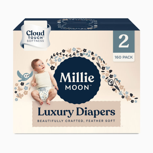 Millie Moon Luxury Diapers - Size 2, 160 Count