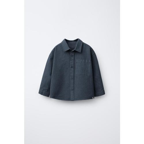 WARM PLAID BAGGY PANTS - Blue | ZARA United States