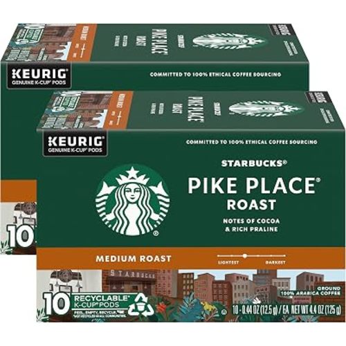 Starbucks Pike Place Roast Medium Keurig K-Cups - 0.44 oz - 10 ct - 2 pk