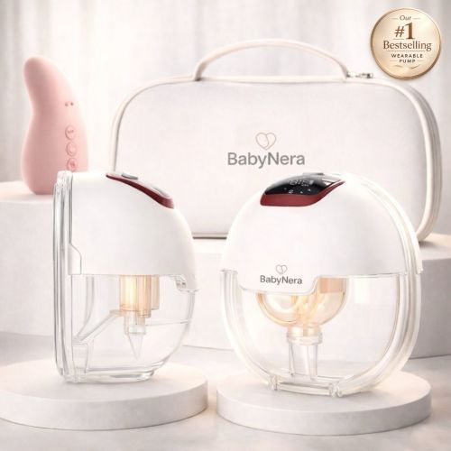 BabyNera FlowEase™ Wearable Breast Pump | Heated Massager
