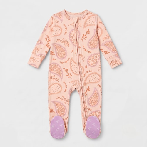 Zip-up Footie - Paisley
