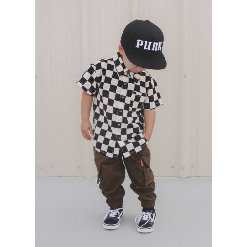Checker Button-Up