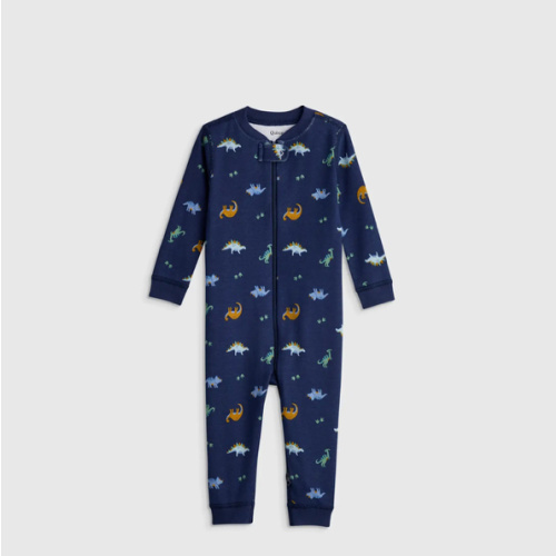 100% Organic Cotton One Piece Pajama - Baby in Little Dinos