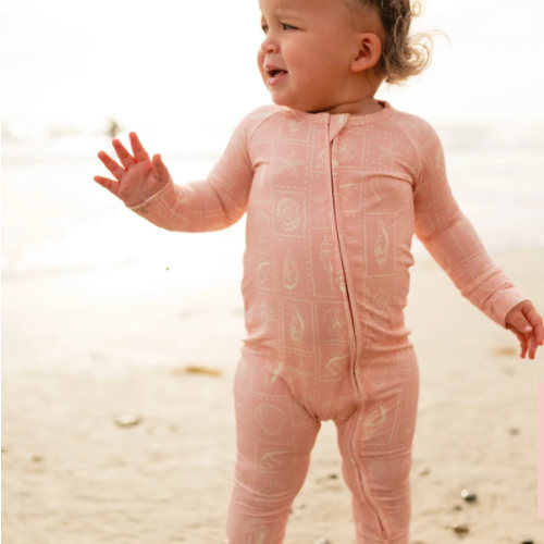 Infant Romper in Pink Seashell