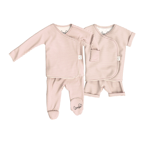 Baby Bundle - Berry Twist Footie + Romper – Bonsie Skin to Skin Babywear