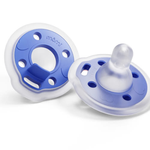 babypace® breast-like pacifier 0-12mo 2-set - lapis | mōmi