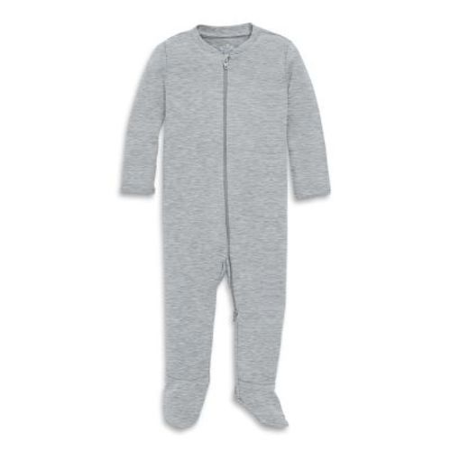 Primary Baby Organic Zip Footie in Heather Gray Size Newborn