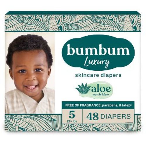 bumbum Luxury Skincare Disposable Diapers - Size 5 - 48ct