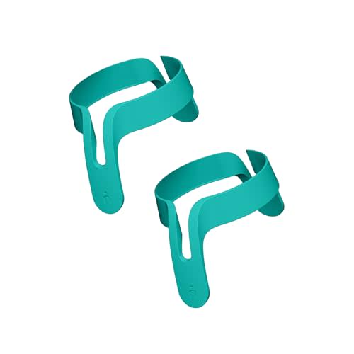 Nanobebe Flexy Bottle Handles, Easy-Grip Ergonomic Handles, Transitional Sippy Cup Handles 2-Pack, Teal