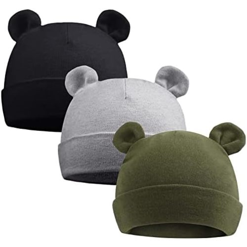 JANGANNSA Baby Newborn Cotton Hat Baby Boys Beanie 0-6Months Infant Girls Hospital Hats