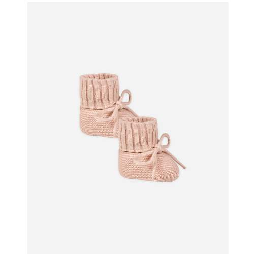 Knit Booties || Heathered Rose