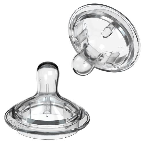 Anti-Colic Silicone Baby Bottle Nipples, 2-Pack