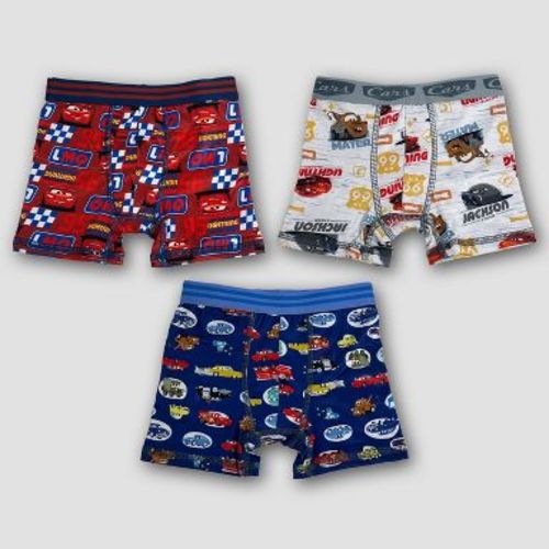 Toddler Boys' Disney 3pk Boxer Briefs - 2T-3T: Classic Pattern Knit Underwear