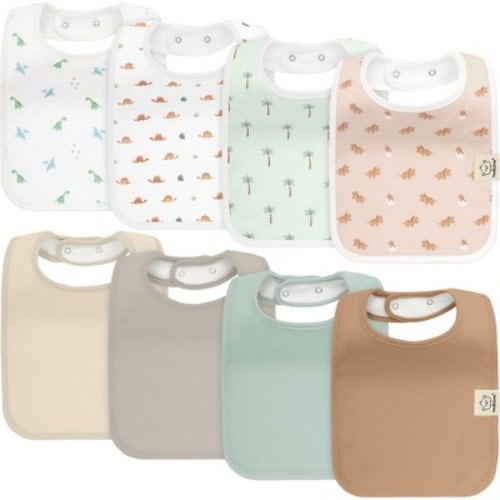 KeaBabies 8-Pack Organic Baby Bibs for Toddler Boys and Girls, Baby Drooling and Teething Bibs for Baby Girls, Boys