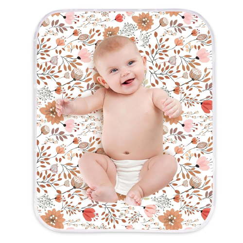 1Pack/2Pack Diaper Changing Pads for Baby, Dinosaur Change Mat, 3Layers Waterproof Change Pad Foldable Absorbent Mats for Women, Reusable Incontinence Underpads for Patient 24''x30''