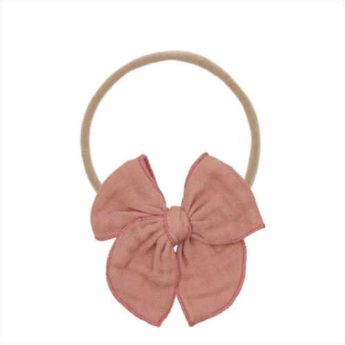 Cloud Muslin™ Heirloom Bow - Rose Headband